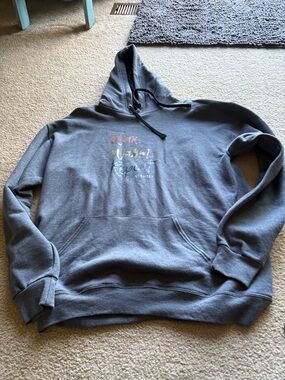 Scentsy Gray Hooded Sweatshirt with Multicolor Script